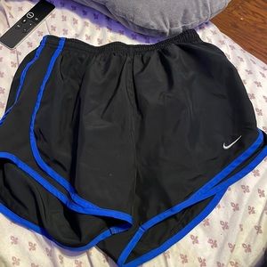 nike blue and black shorts